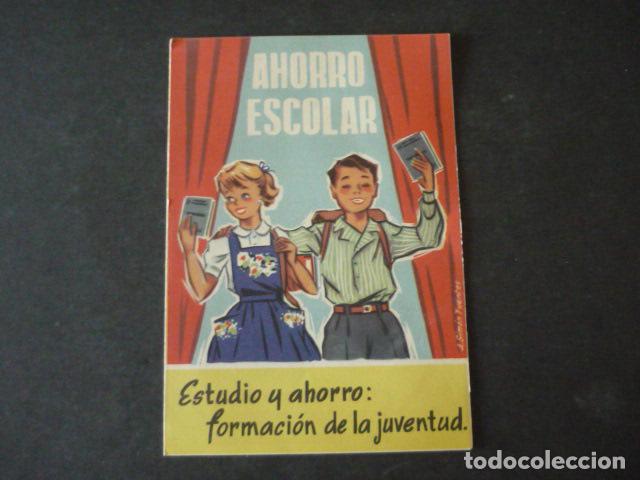 Collecting paper: CAJA DE AHORROS Y MONTE DE PIEDAD DE MADRID TRIPTICO PUBLICITARIO AHORRO ESCOLAR