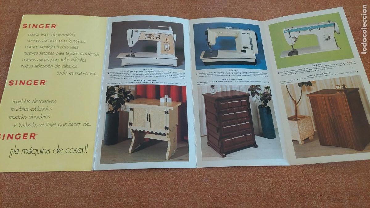 Coleccionismo: Publicidad de m&aacute;quinas de coser Singer 1975
