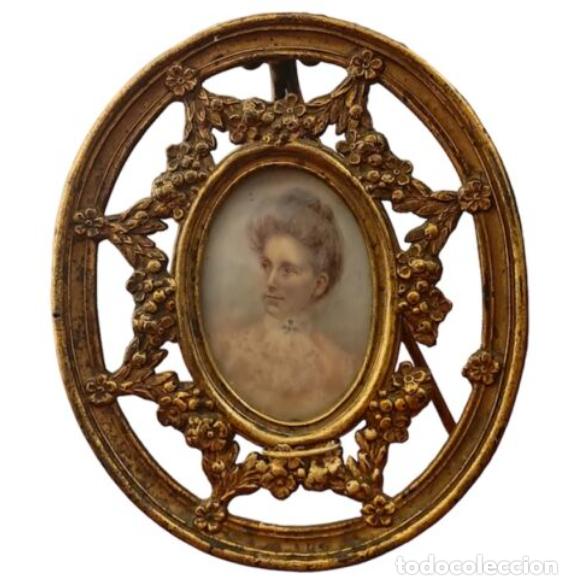 Coleccionismo: An&oacute;nimo s.XIX &laquo;Retrato de Dama&raquo; Miniatura