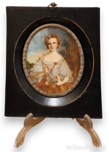 Coleccionismo: Escuela Francesa s.XIX &laquo;Madame Louise du France&raquo; Miniatura