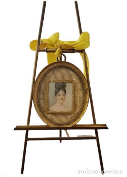 Coleccionismo: Escuela Francesa s.XIX &laquo;Retrato de Dama&raquo; Miniatura