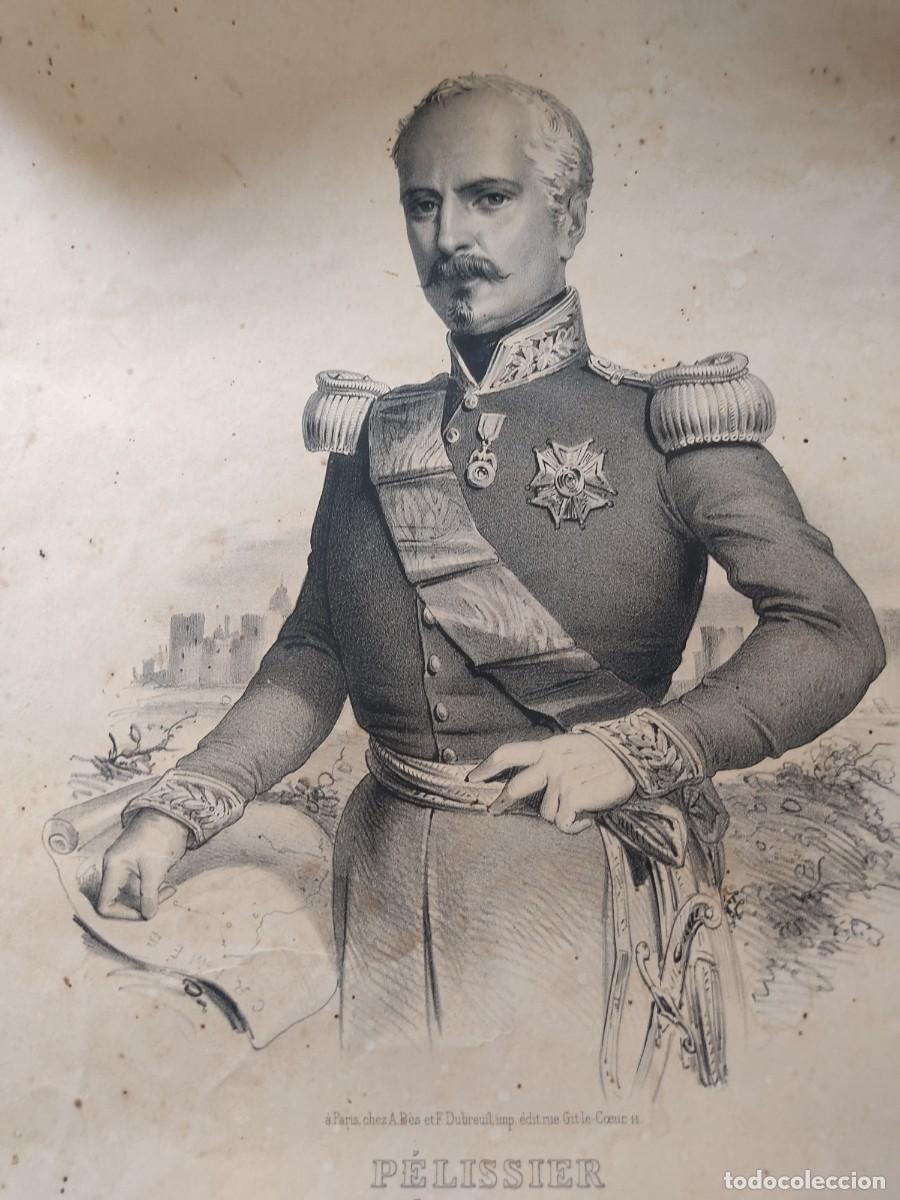 Coleccionismo: LAMINA ANTIGUA DEL GENERAL DE DIVISION FRANCES PELISSIER COMANDANTE EN JEFE S.XIX