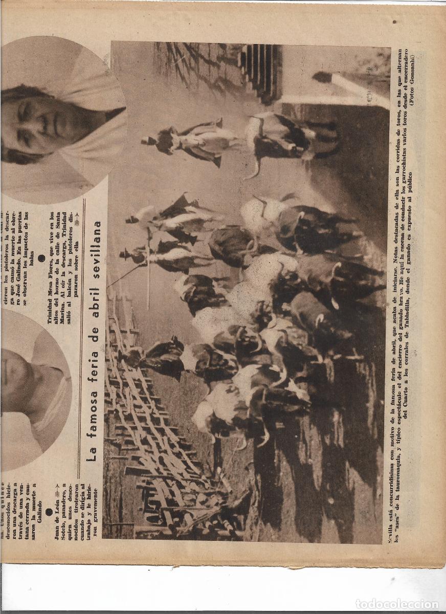 Coleccionismo: &Ntilde;O 1933 RECORTE PRENSA FERIA DE ABRIL DE SEVILLA CORRIDAS TOROS ENCIERRO DEL GANADO