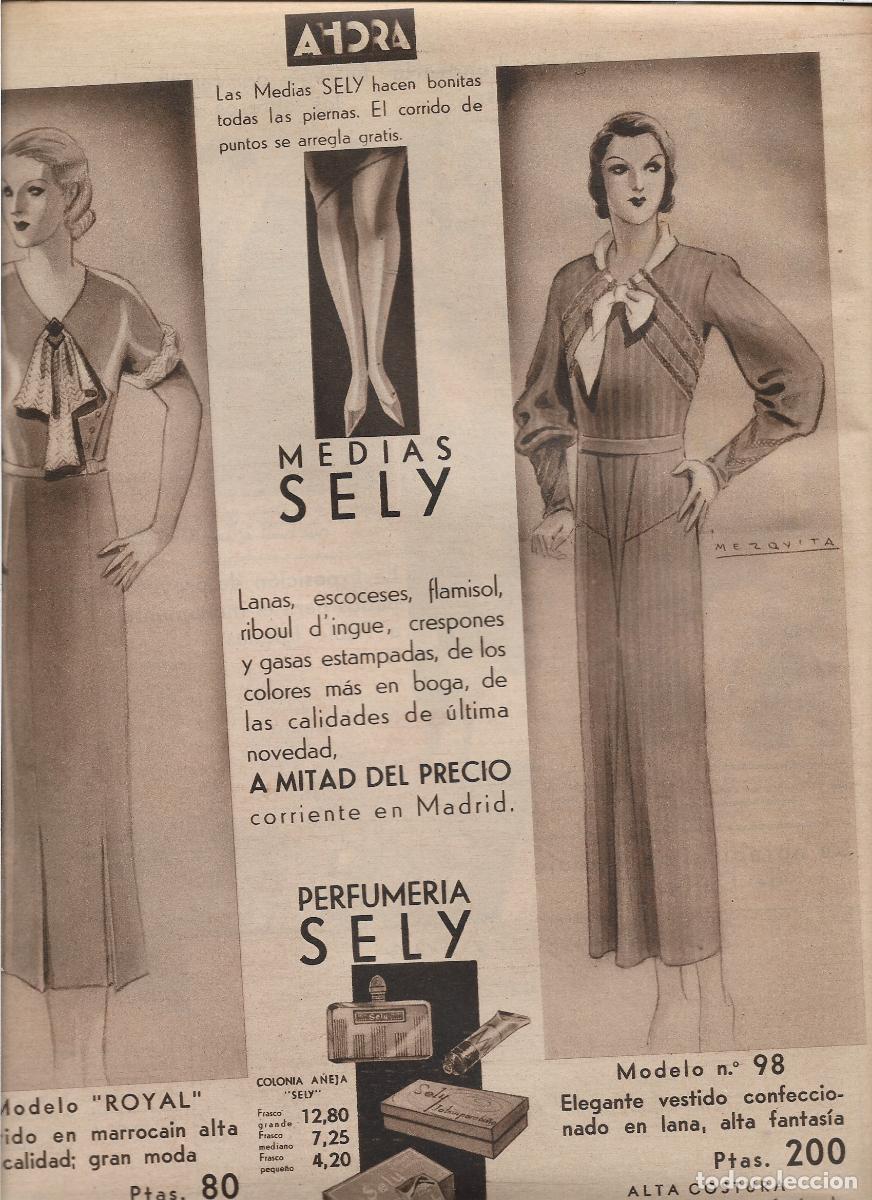 Coleccionismo: A&Ntilde;O 1933 RECORTE PRENSA PUBLICIDAD MEDIAS SELY PERFUMERIA SELY SEDERIAS DE LYON