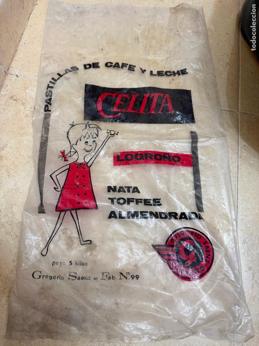 Coleccionismo: Bolsa pastillas de caf&eacute; y leche Logro&ntilde;o
