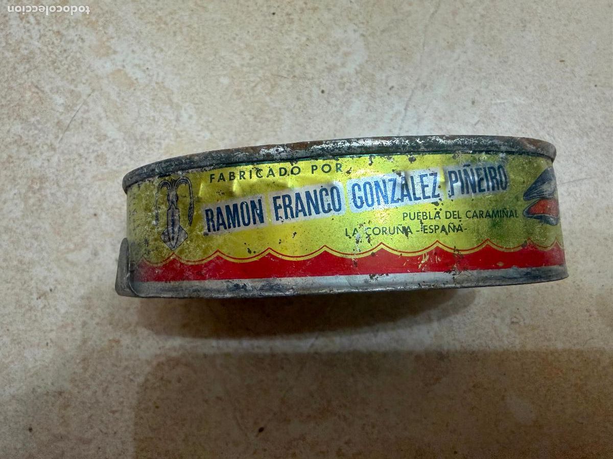 Coleccionismo: Lata de conserva ramon franco Gonz&aacute;lez pi&ntilde;eiro Puebla del Carami&ntilde;al Coru&ntilde;a