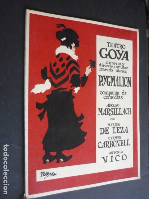 Coleccionismo: TEATRO GOYA PYGMALION COMPA&Ntilde;IA COMEDIAS ADOLFO MARSILLACH PROGRAMA