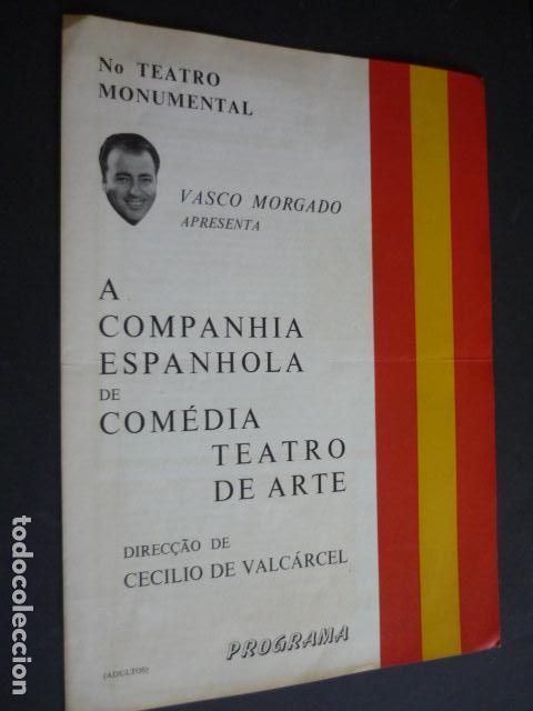 Collecting paper: HOMBRE NUEVO TEATRO MONUMENTAL LISBOA VASCO MORGADO PROGRAMA