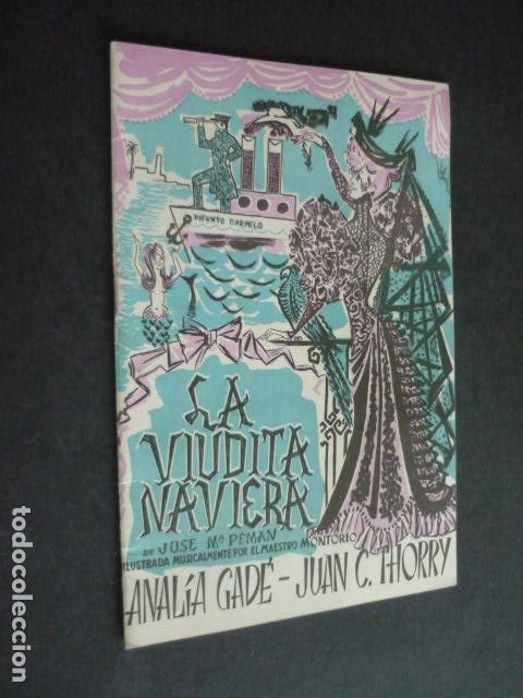 Collecting paper: PROGRAMA TEATRO REINA VICTORIA LA VIUDITA NAVIERA ANALIA GADE J.C. THORRY J.M. PEMAN