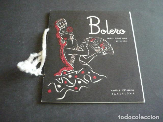 Collecting paper: BOLERO PRIMER NIGHT CLUB ESPA&Ntilde;A BARCELONA ELENCO ACTUACIONES PROGRAMA COMPLETO 1955 8 HOJAS