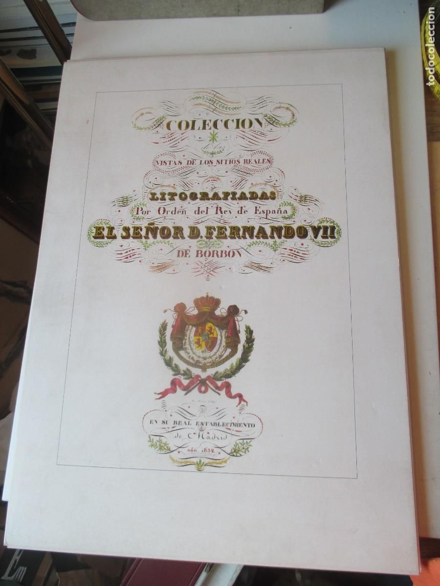 Coleccionismo: Colecci&oacute;n Vistas de los sitios reales Litograf&iacute;as El Se&ntilde;or D. Fernando VII W41279
