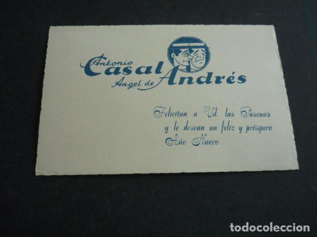 Coleccionismo: ANTONIO CASAL Y ANGEL DE ANDRES ACTORES TARJETA FELICITACION