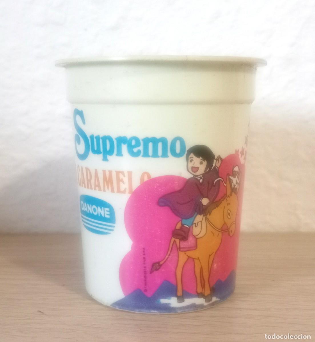 Coleccionismo: VASO YOGURT YOGUR DANONE CARAMELO SUPREMO IMAGEN MARCO