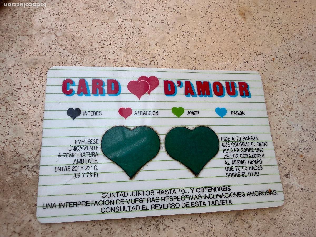 Coleccionismo: Tarjeta del amor Card d&rsquo;amour