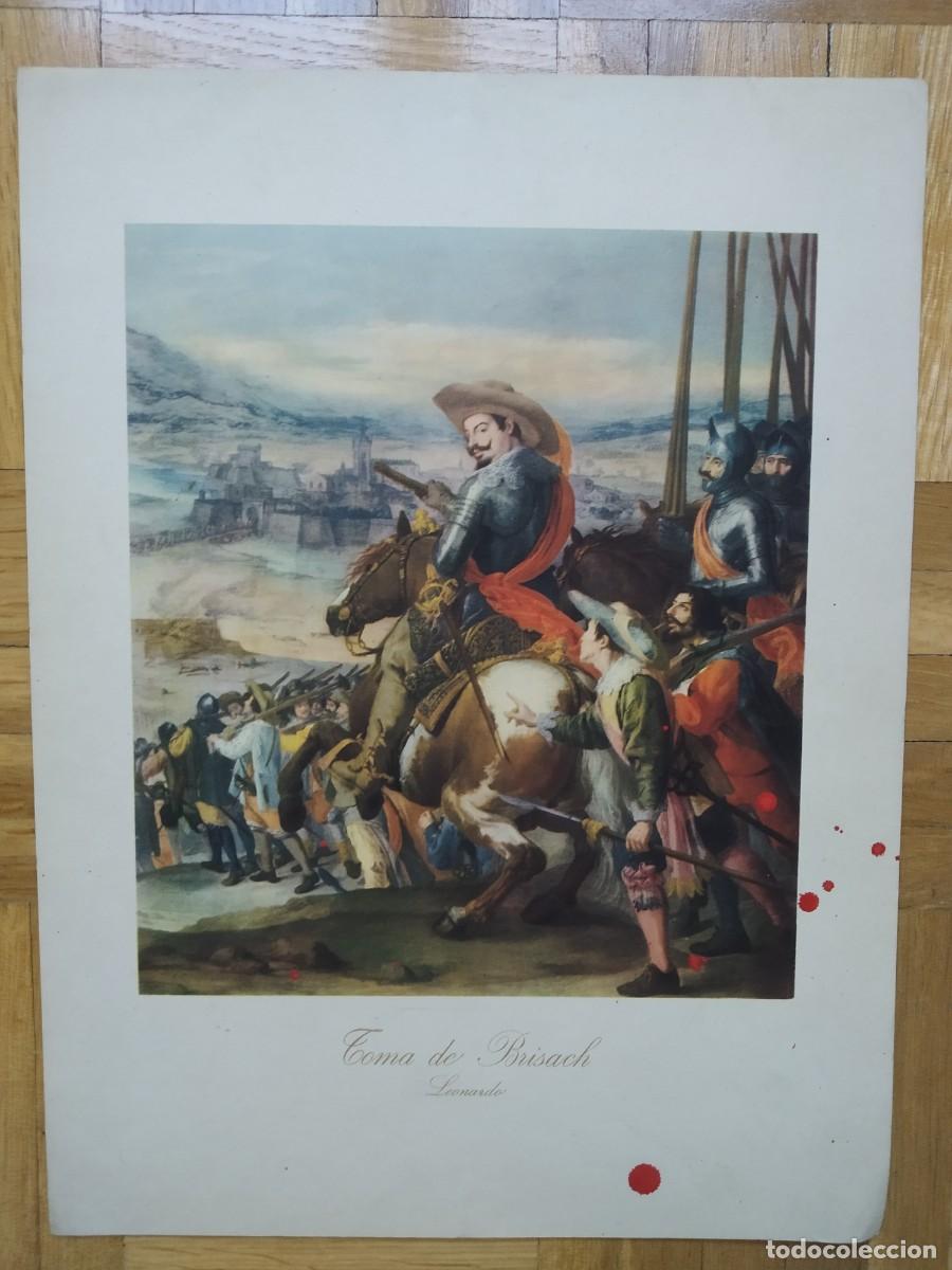Coleccionismo: LAMINA DEL CUADRO TOMA DE BRISACH DE LEONARDO MEDIDAS 32,50 X 24 CM APROX VER FOTOS