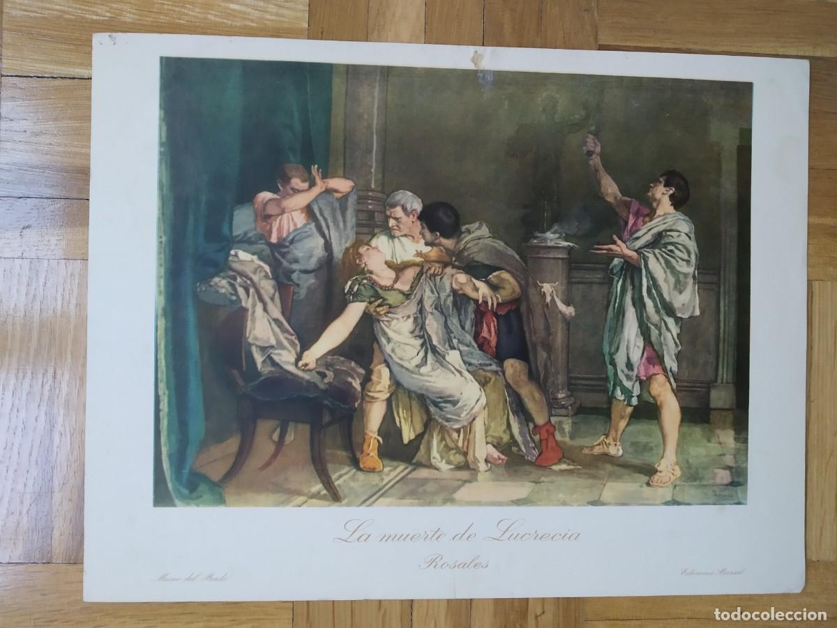Coleccionismo: LAMINA DEL CUADRO LA MUERTE DE LUCRECIA DE ROSALES EDICIONES BARSAL MEDIDAS 29,50 X 22,50 CM VER