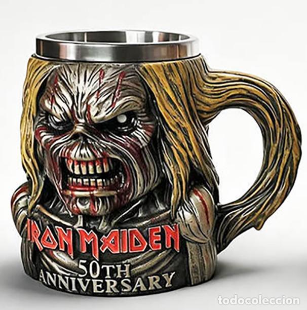 Coleccionismo: Jarra del grupo Heavy Metal Iron Maiden Espectacular dise&ntilde;o en acero y resina. Nueva a estrenar