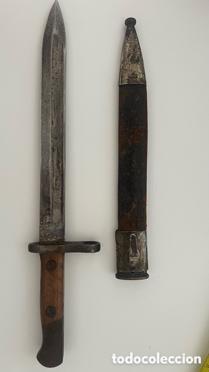 Coleccionismo: Bayoneta espa&ntilde;ola Mauser modelo 1892/93 Simson & Co. Suhl con vaina