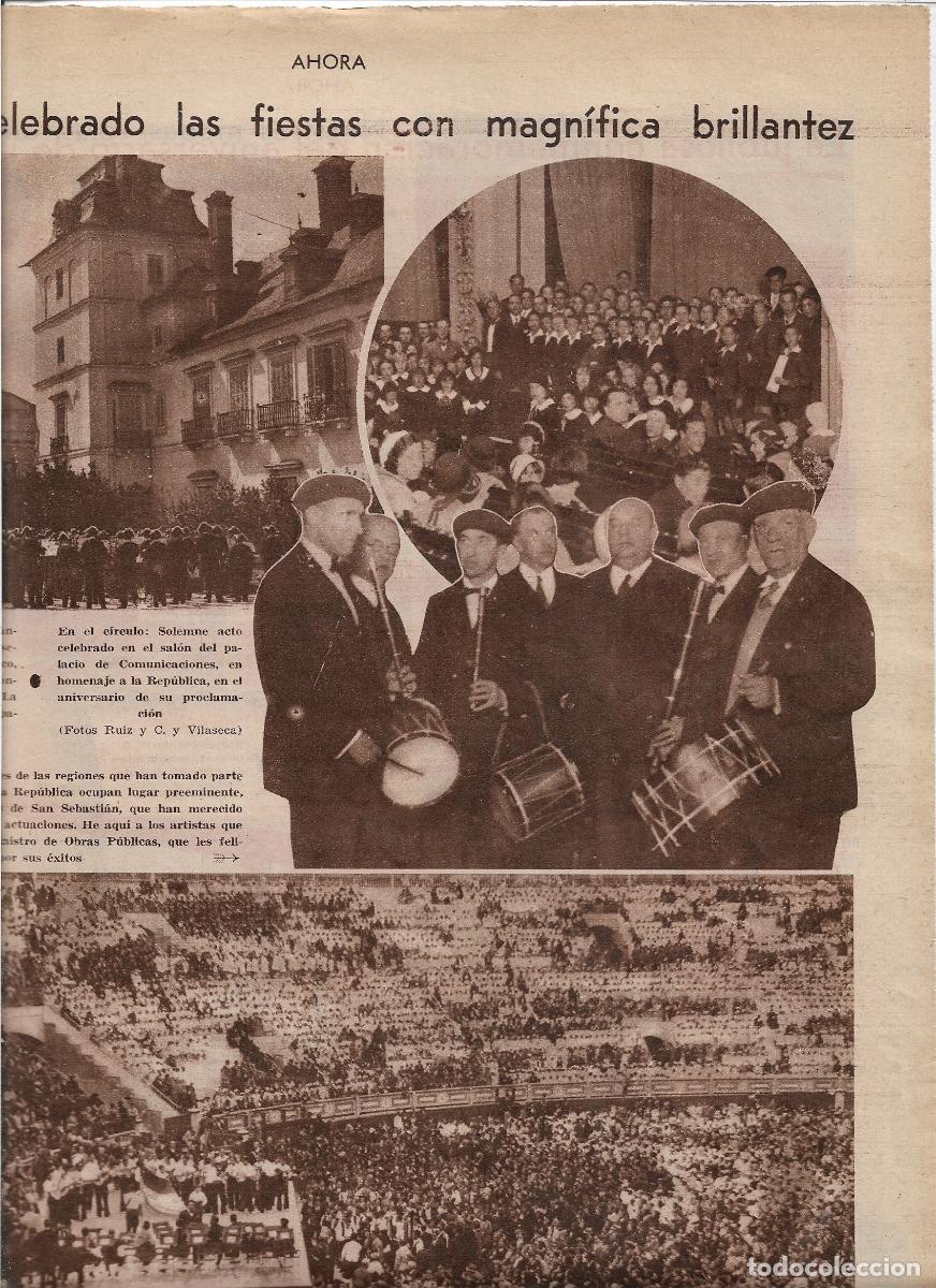 Coleccionismo: 1933 RECORTE PRENSA CERTAMEN MUSICA PLAZA TOROS LA MONUMENTAL TXISTULARIS DE SAN SEBASTIAN