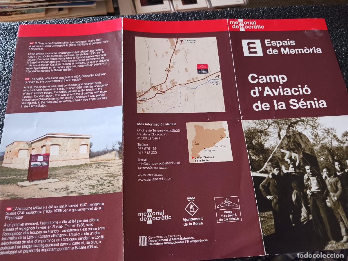 Coleccionismo: triptico, camp d`aviacio de la senia - Foto 1