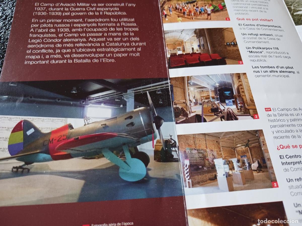 Coleccionismo: triptico, camp d`aviacio de la senia - Foto 2