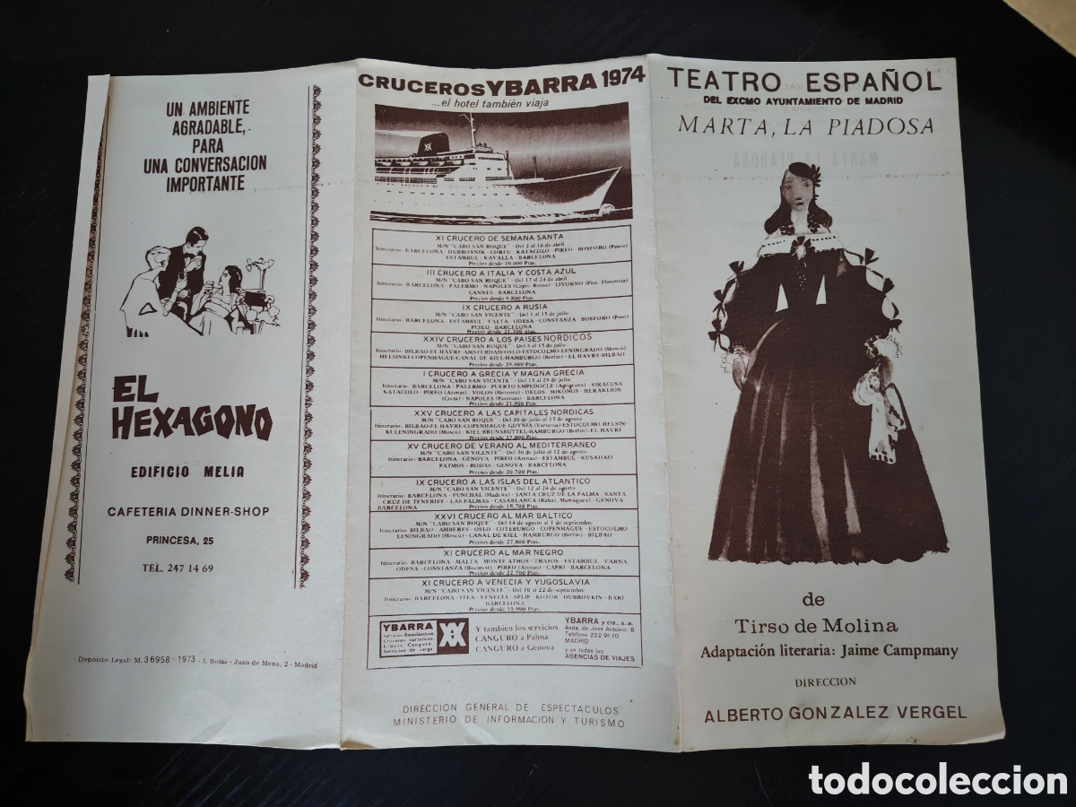 Coleccionismo: Programa original de teatro,a&ntilde;os 70 - Foto 1
