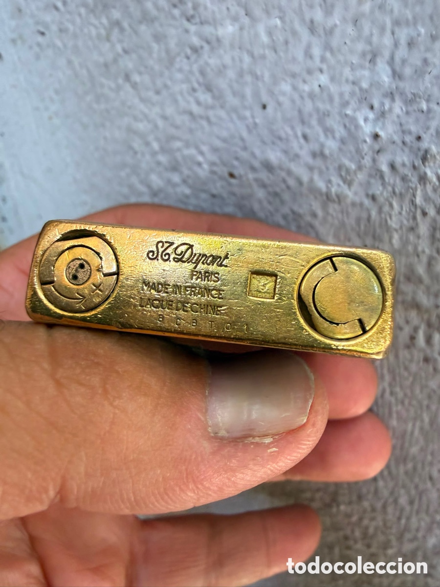 Coleccionismo: Encendedor S.T Dupont lacado azul