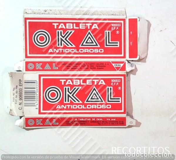 Coleccionismo: tableta okal antidolores la caja en perfecto estado 150 pesetas