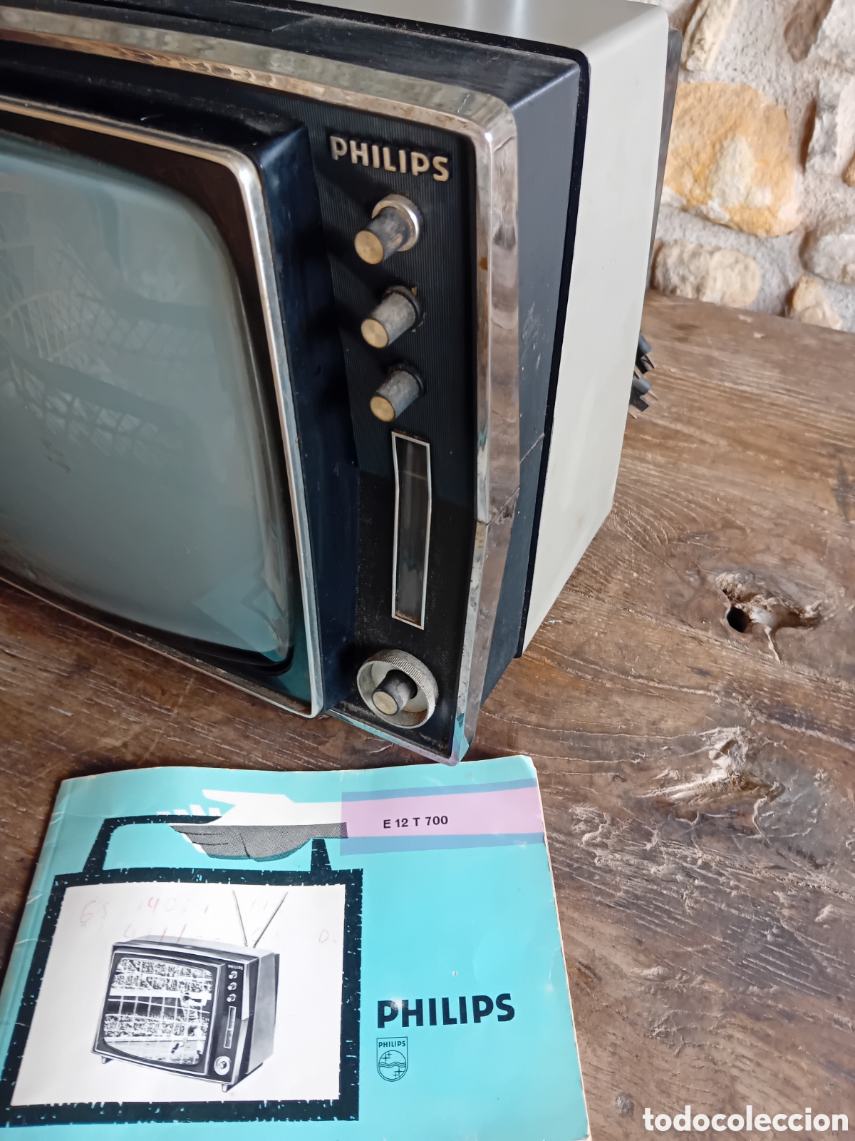 Coleccionismo: Televisor portatil PHILIPS Antiguo - Foto 2