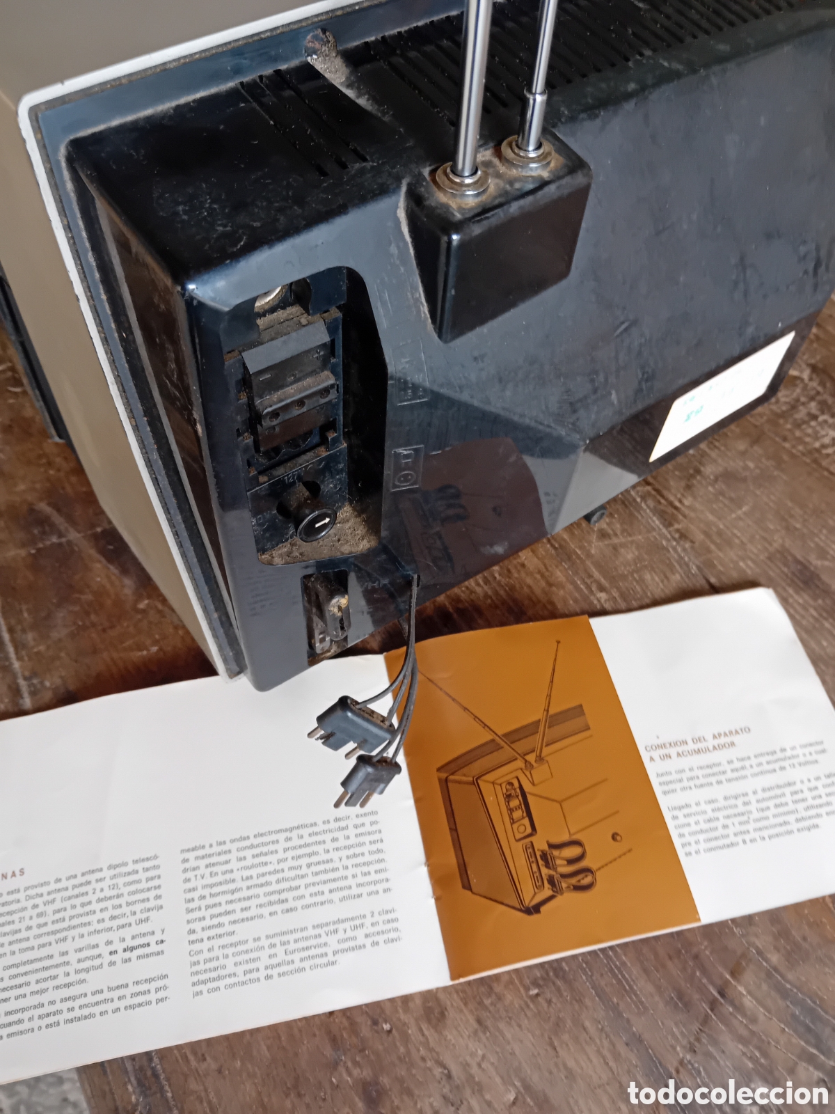 Coleccionismo: Televisor portatil PHILIPS Antiguo - Foto 3