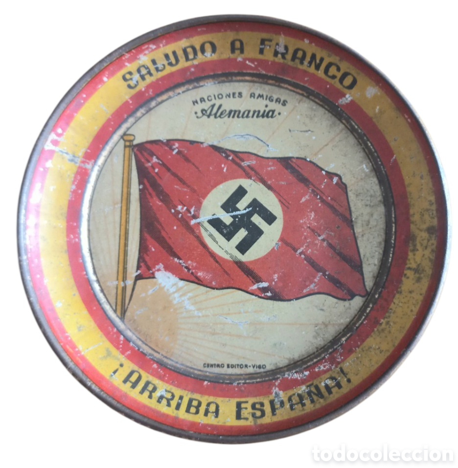 Coleccionismo: NACIONES AMIGAS ALEMANIA. SALUDO A FRANCO- &iexcl;ARRIBA ESPA&Ntilde;A! CENICERO O BANDEJA