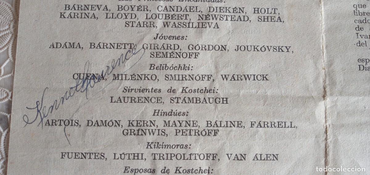 Coleccionismo: Programa teatro 1948 Ballets Rusos Coronel De Basil con AUT&Oacute;GRAFOS de bailarines - Foto 6