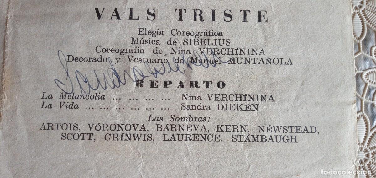 Coleccionismo: Programa teatro 1948 Ballets Rusos Coronel De Basil con AUT&Oacute;GRAFOS de bailarines - Foto 8