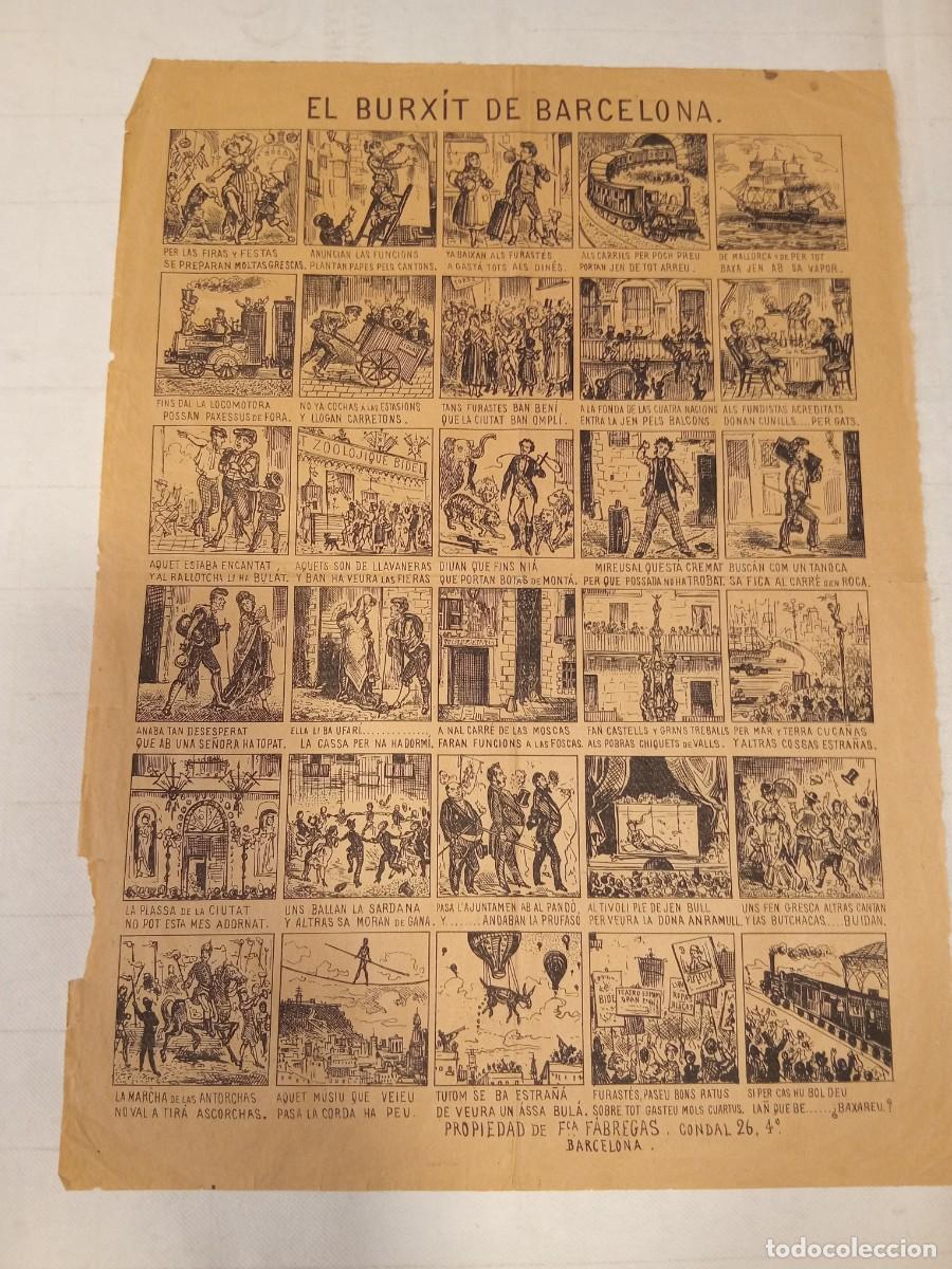 Coleccionismo: Rara Aleluya/Auca humor&iacute;stica de fiestas de Barcelona en catalan antiguo. Segunda mitad siglo XIX