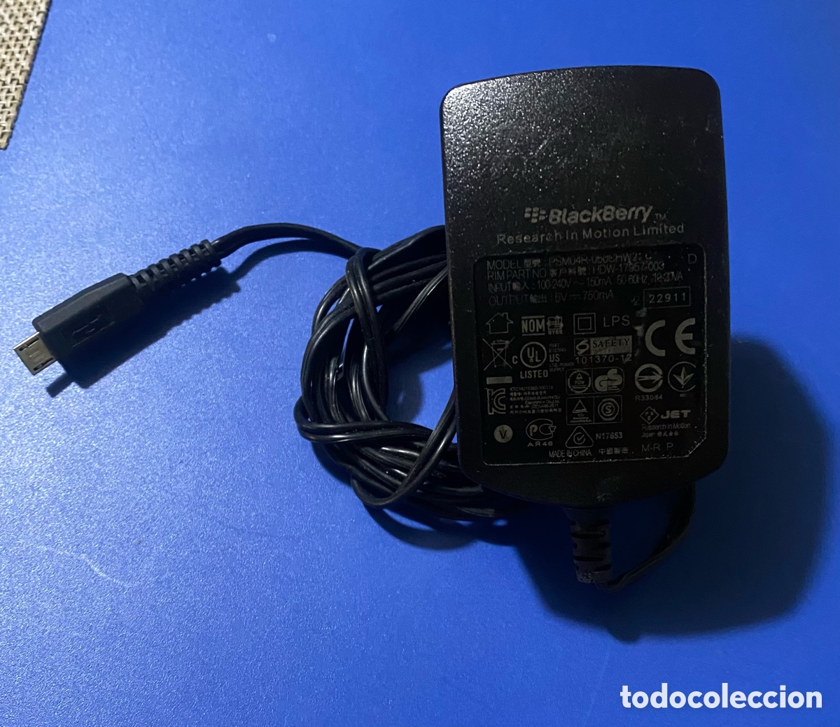 Coleccionismo: Cargador Blackberry Original - Foto 1