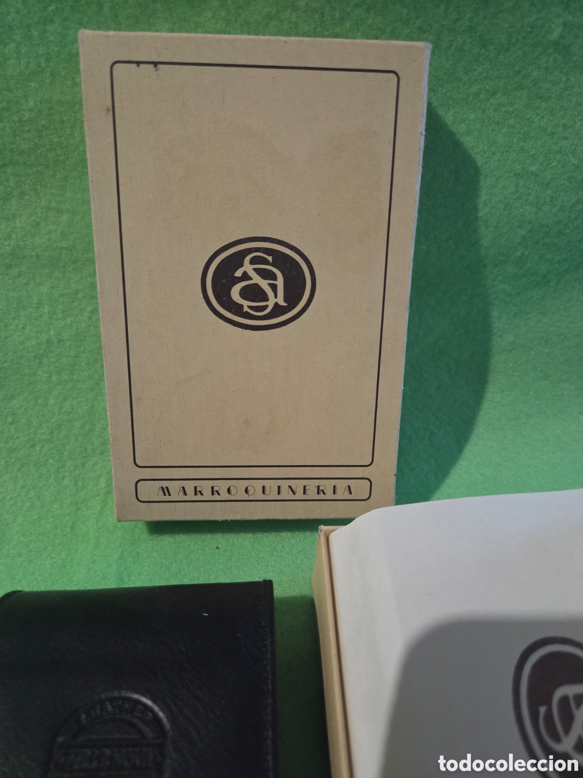 Coleccionismo: Pitillera de cuero antigua con caja - Foto 3