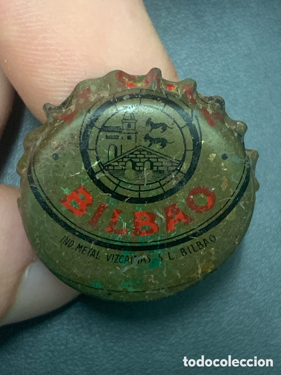 Coleccionismo: CORONA CHAPA TAP&Oacute;N - CERVEZAS LA SUAVE BILBAO - CON FALLO DE IMPRESI&Oacute;N