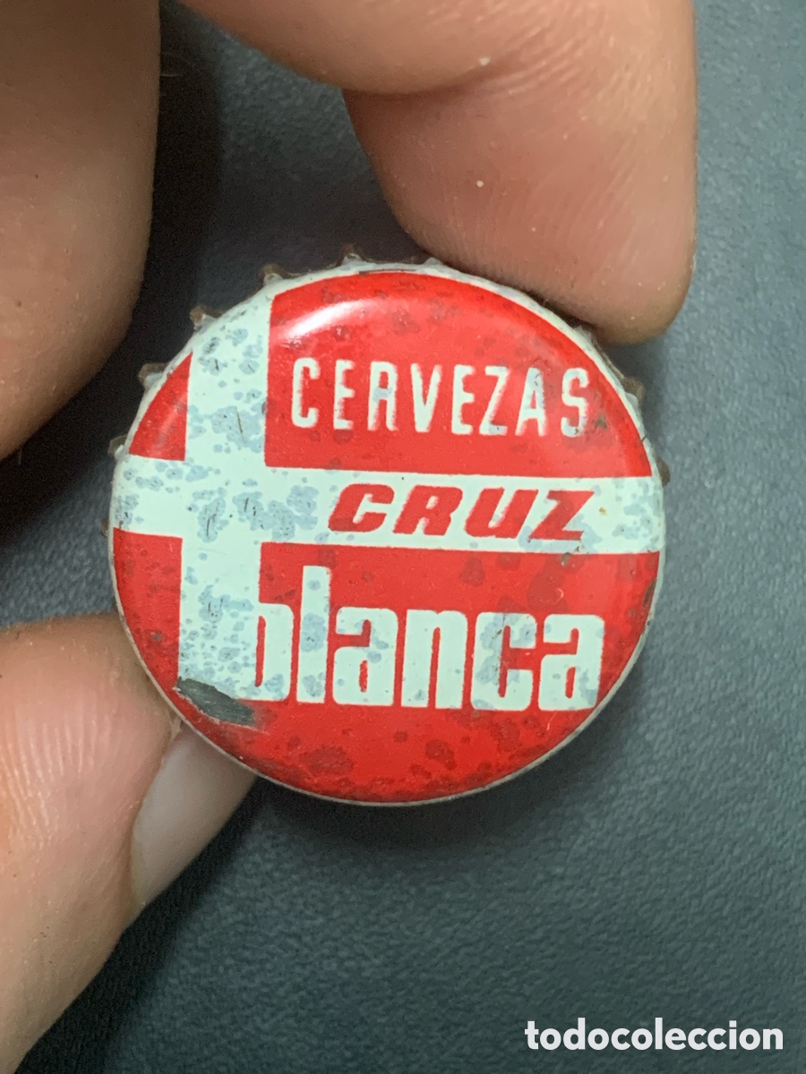 Coleccionismo: CHAPA TAPON CORONA CERVEZAS CRUZ BLANCA. DORSO DE CORCHO