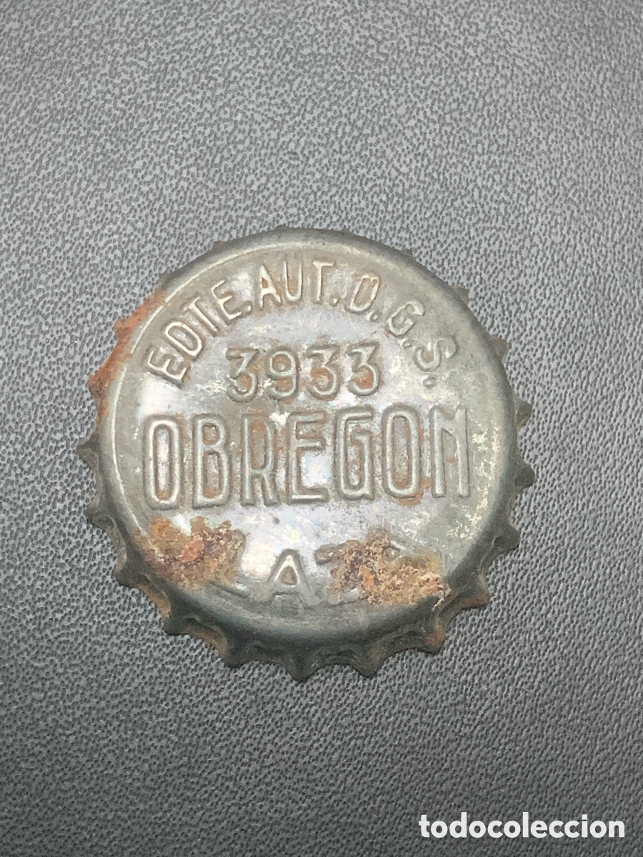 Coleccionismo: CORONA CHAPA TAP&Oacute;N - OBREG&Oacute;N - LAZA( Ourense) - ref .3933