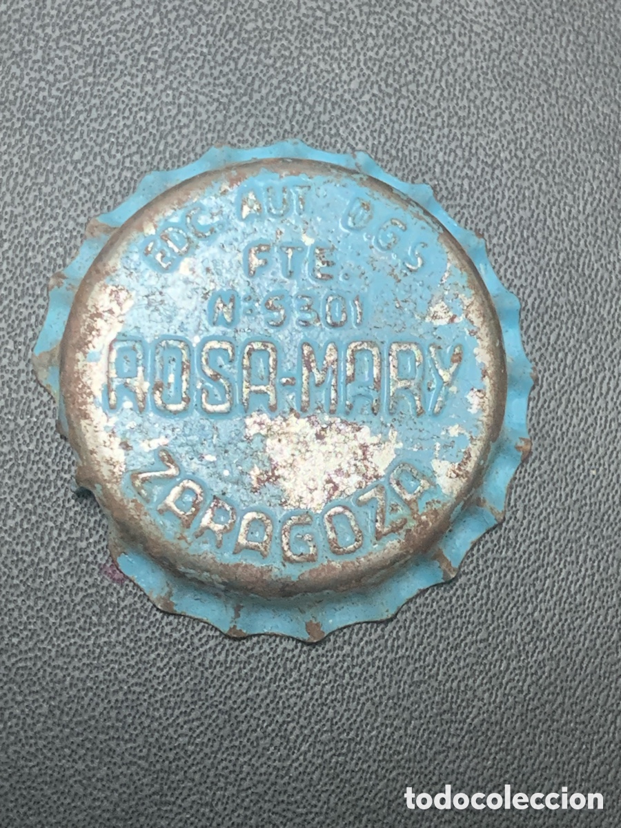 Coleccionismo: CORONA CHAPA TAP&Oacute;N - ROSA MARY ZARAGOZA - AZUL