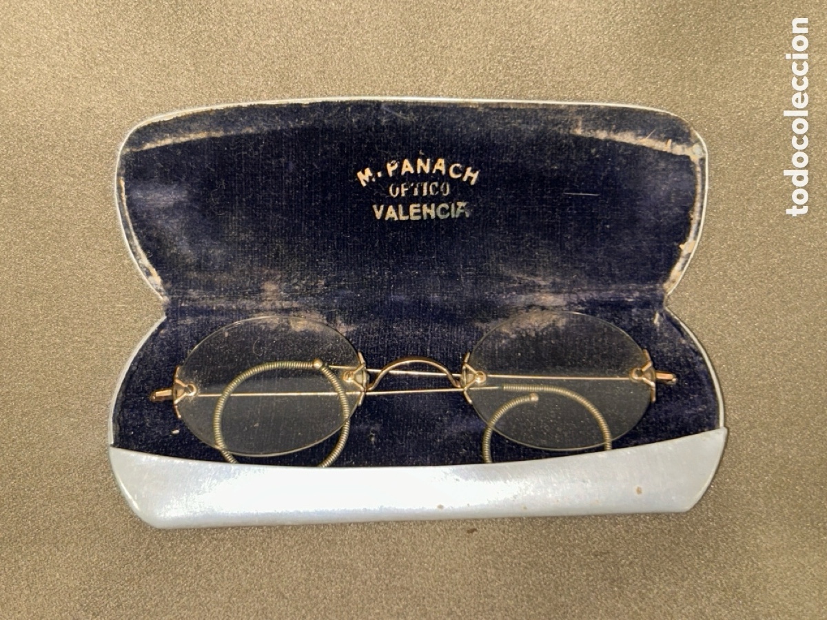 Coleccionismo: ANTIGUAS GAFAS DE VER.- CON FUNDA ORIGINAL.- M.PANACH. VALENCIA