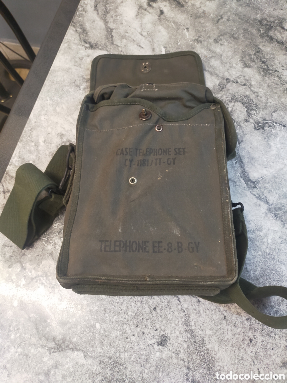 Coleccionismo: Tel&eacute;fono de campa&ntilde;a militar EE-8 - Foto 1