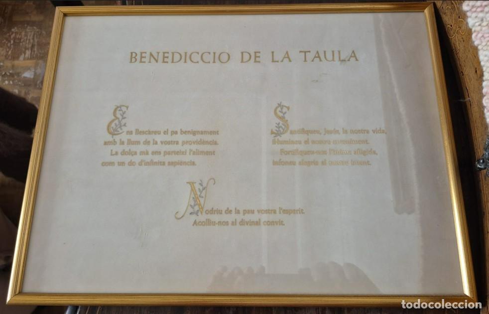 Coleccionismo: Cuadro Benedicci&oacute; de la taula - Foto 1