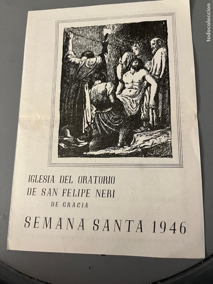 Coleccionismo: Iglesia del Oratorio de San Felipe Neri de Gracia Semana santa 1946 Barcelona