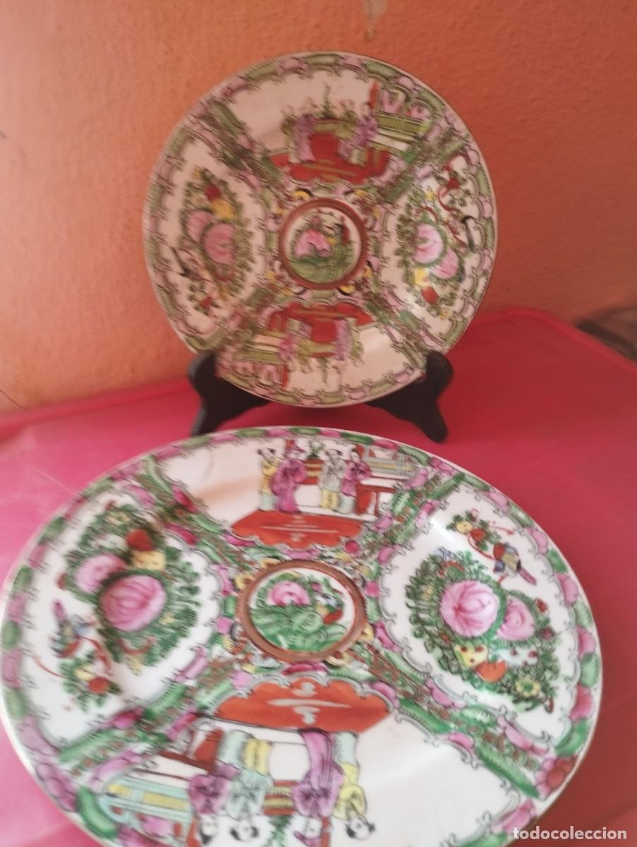 Coleccionismo: Platos chinos antiguos decorativos