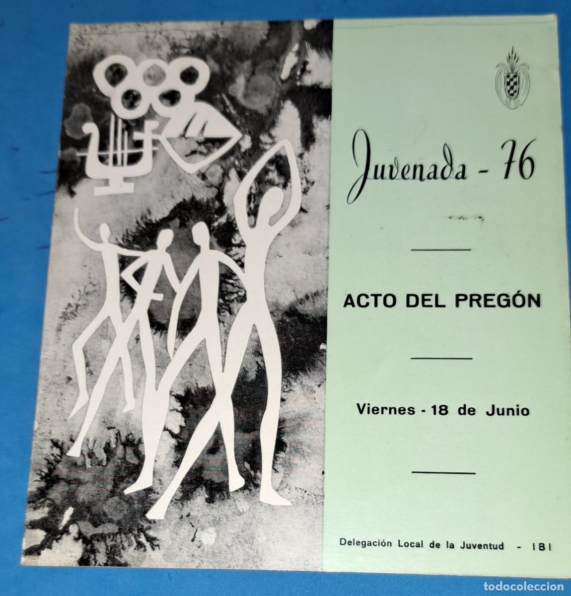 Coleccionismo: JUVENADA - 1976 - IBI ( Alicante ) - D&Iacute;PTICO - DELEGACI&Oacute;N LOCAL DE LA JUVENTUD - IBI