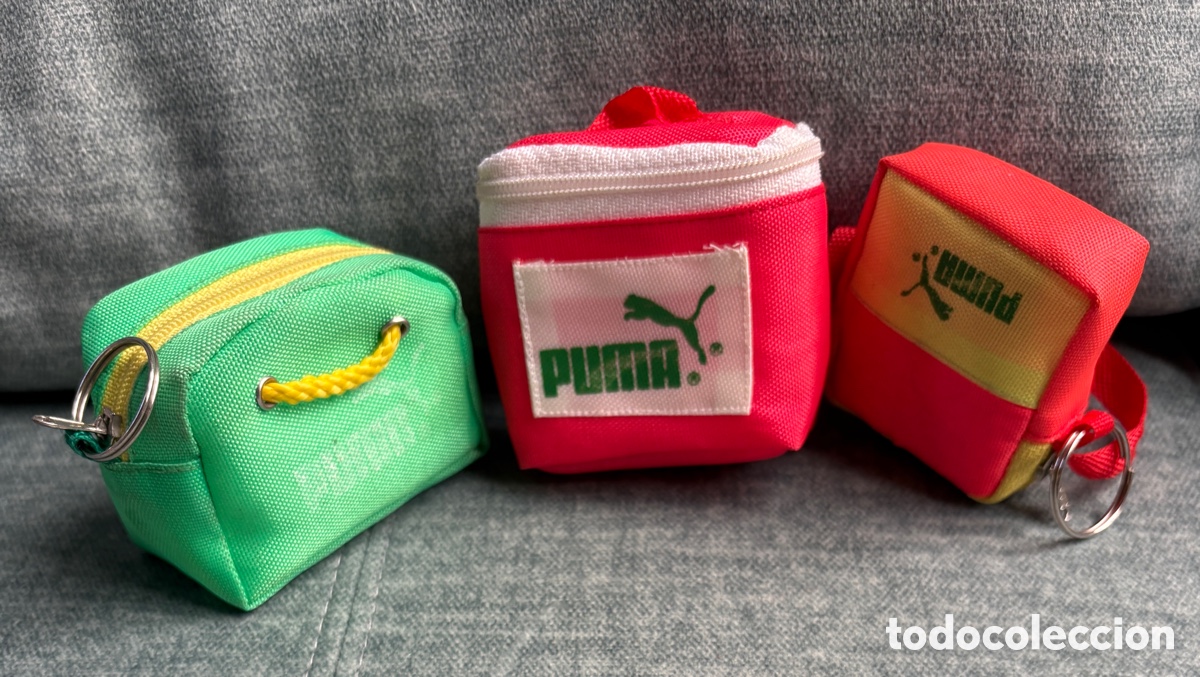 Coleccionismo: (L950) 3 Mini Monederos / Estuches Llavero Vintage PUMA (Promocionales ElPozo)