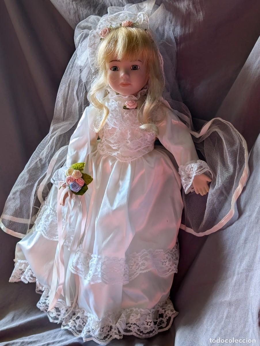 Coleccionismo: Mu&ntilde;eca de porcelana Crystal The Classique Collection novia 42 cm