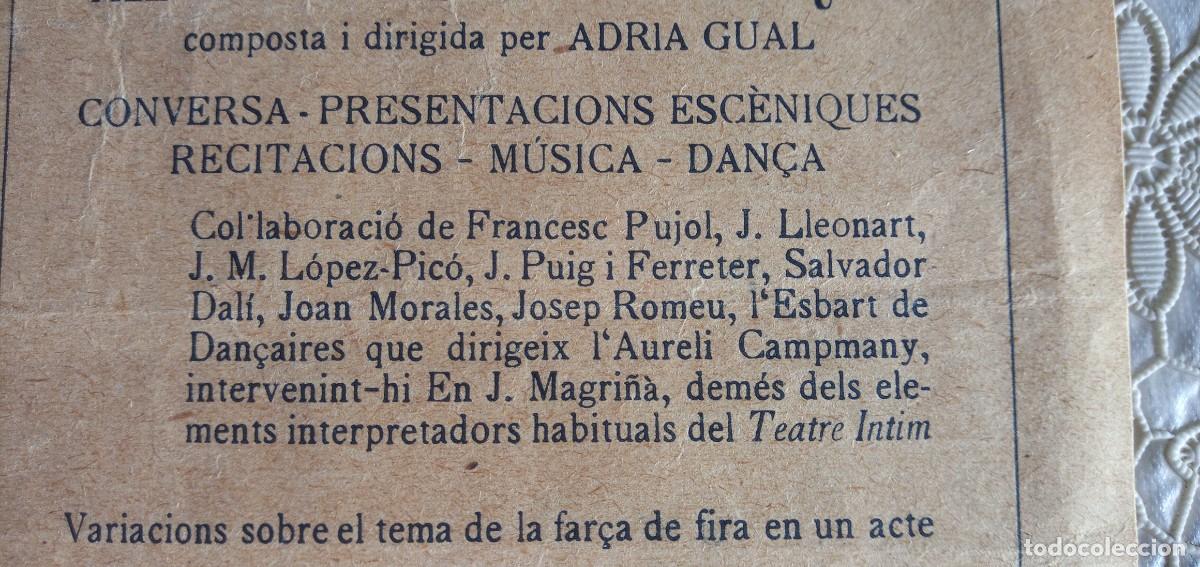 Coleccionismo: Folleto de 1927 DEBUT ABSOLUTO DE SALVADOR DAL&Iacute; EN TEATRO Antes de Mariana Pineda de Garc&iacute;a Lorca