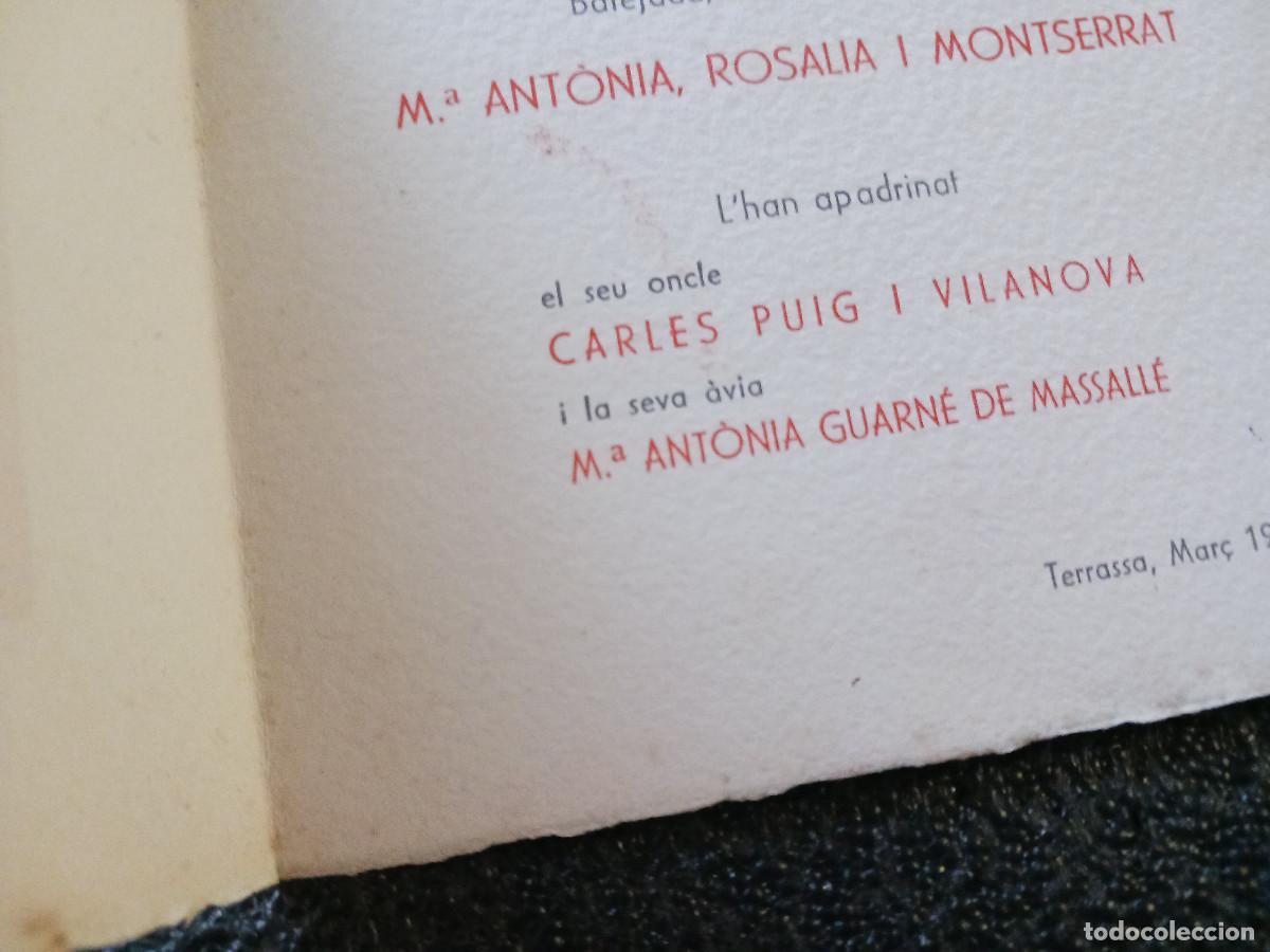 Coleccionismo: comunicacio de neiximent, tarrasa 1951 - Foto 2